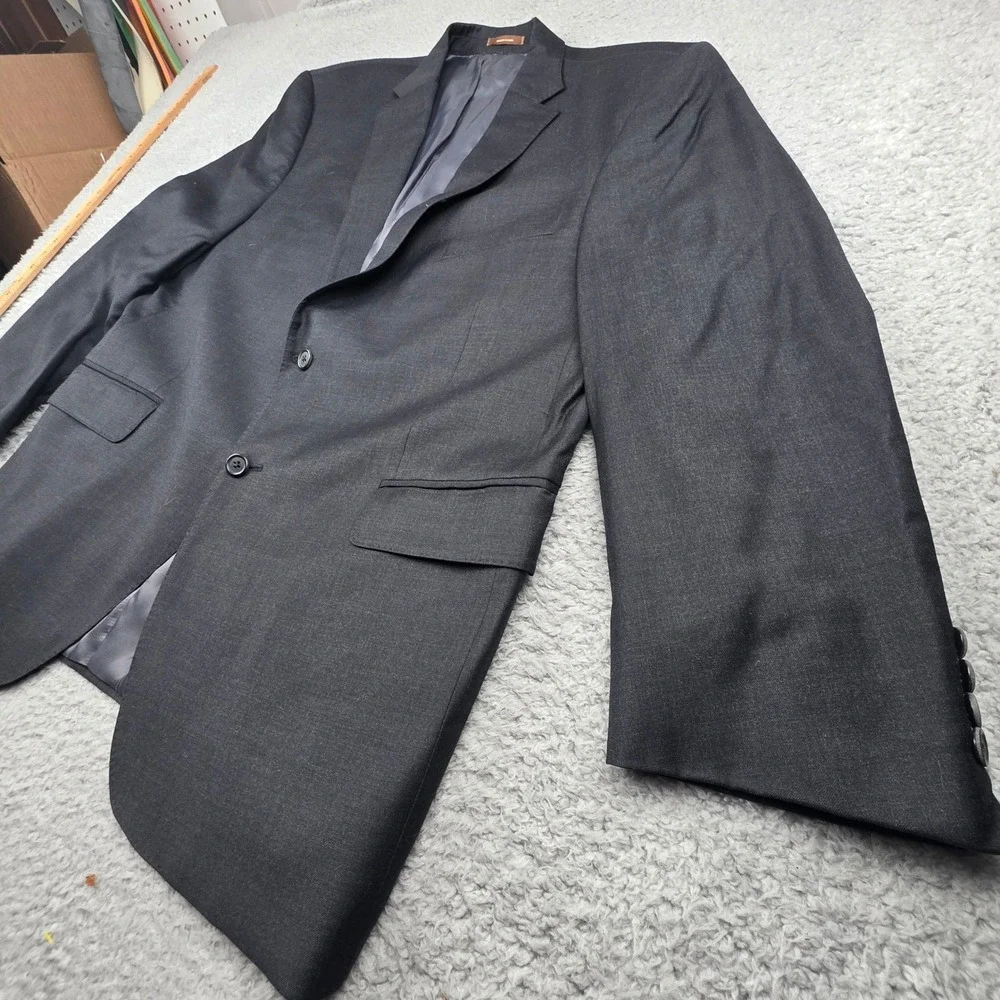 Peter Millar Sport Coat Mens 46R Charcoal Gray 100% Wool 2-Button Blazer‎ Canada